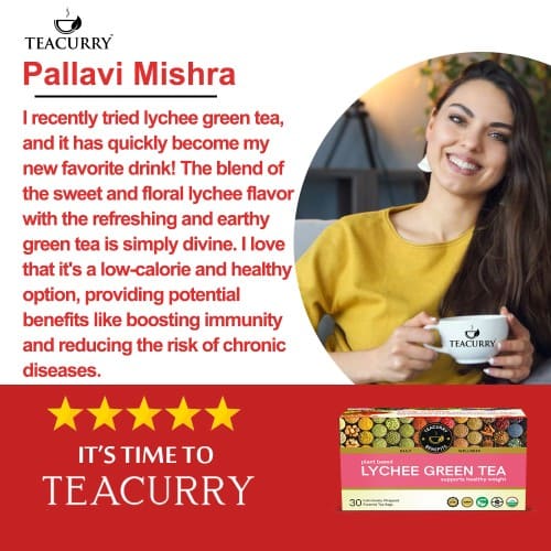 Lychee Green Tea - Helps with Weight Loss and Lower Cholesterol